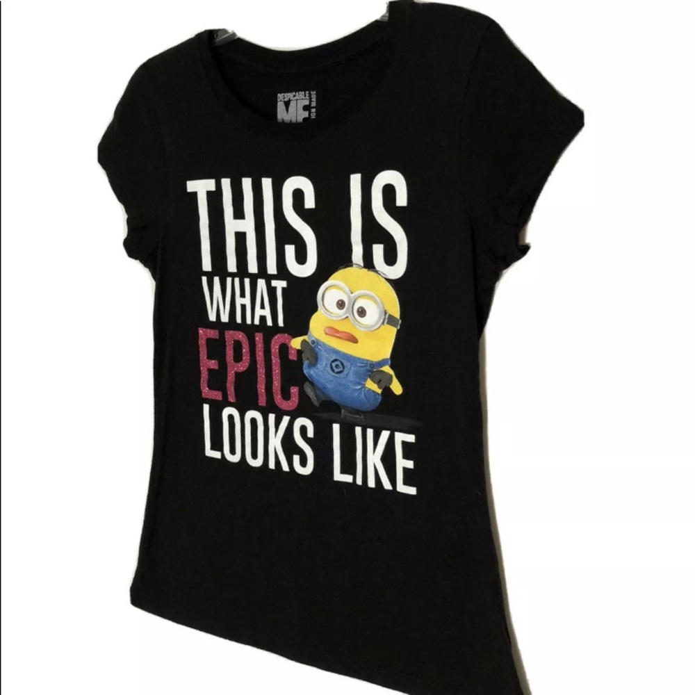 NWOT MINION EMBELLISHED CREW NECK TEE - Picture 2 of 7